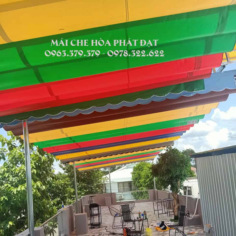 mái bạt kéo nhiều màu đẹp mái bạt kéo nhiều màu đẹp