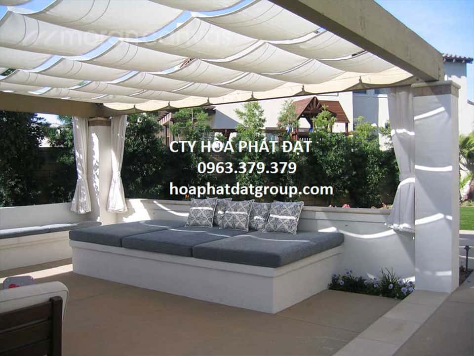 Mái che quán cafe hiện đại mái che quán cafe