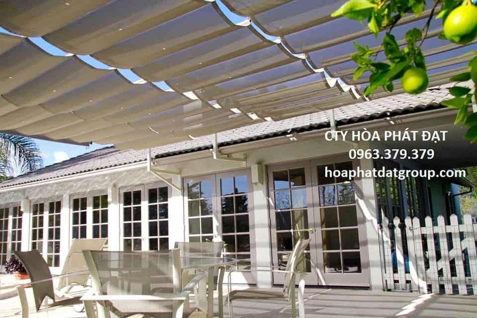 Mái xếp che sân nhà tiện lợi mái xếp che sân nhà