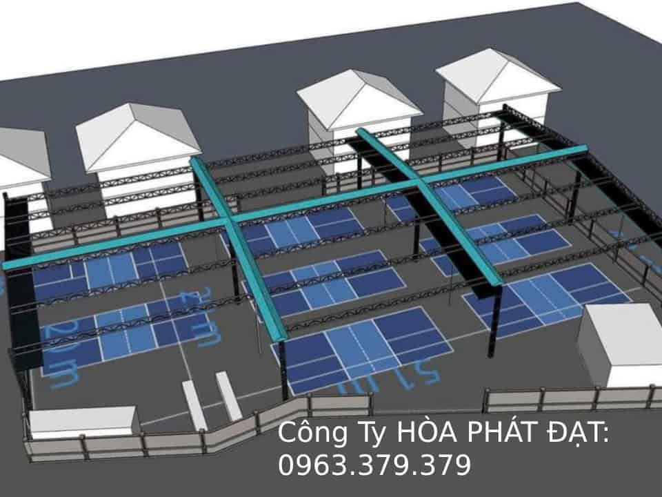 Mái Bạt Che Sân Thể Thao Pickleball, Mái Xếp Sân Chơi