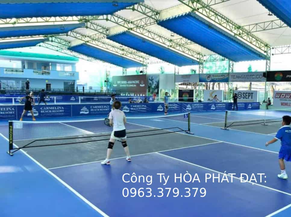 Mái Bạt Che Sân Thể Thao Pickleball, Mái Xếp Sân Chơi