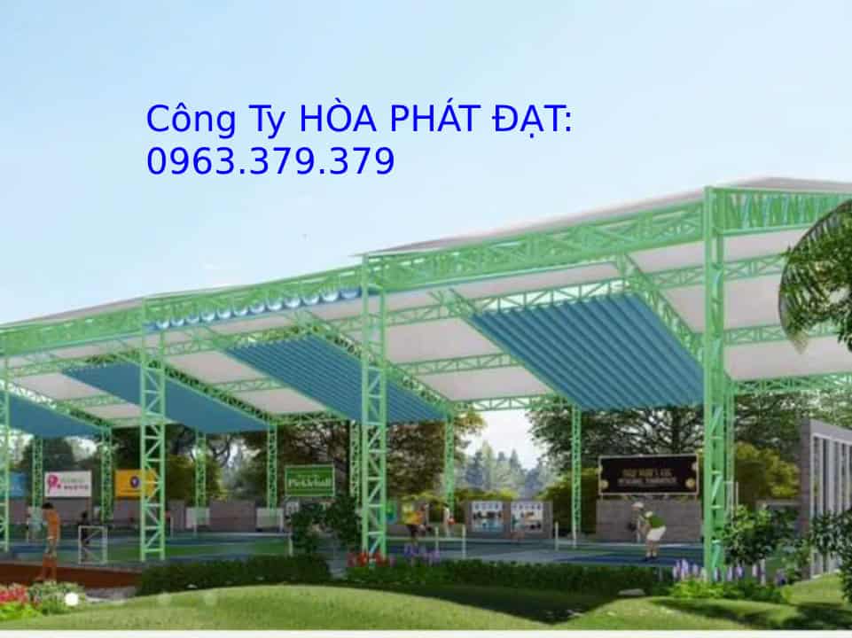 Mái Bạt Che Sân Thể Thao Pickleball, Mái Xếp Sân Chơi