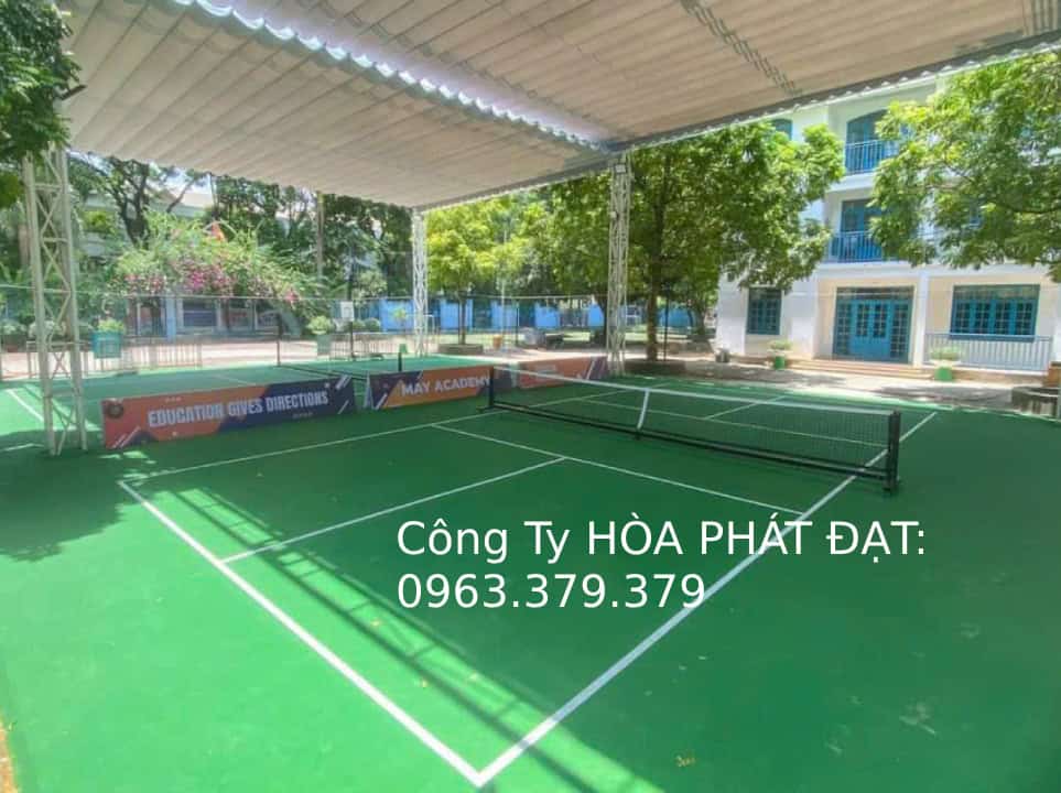 Mái Bạt Che Sân Thể Thao Pickleball, Mái Xếp Sân Chơi