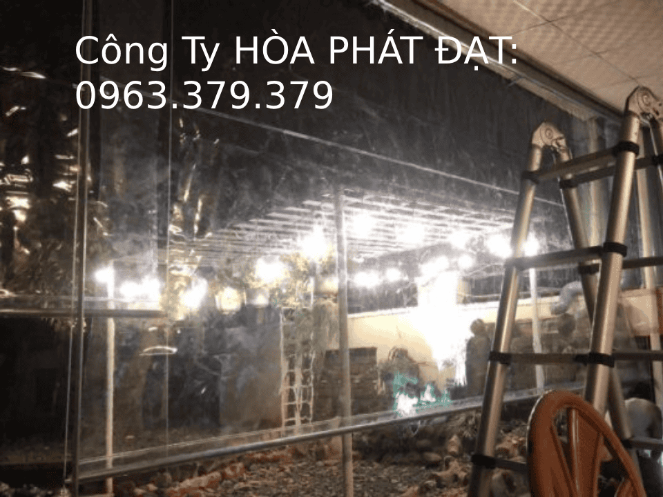 Bạt che nắng mưa trong suốt PVC thương hiệu Hòa Phát Đạt