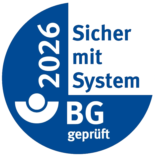 Zertifikat „Sicherheit mit System“ der Berufsgenossenschaft