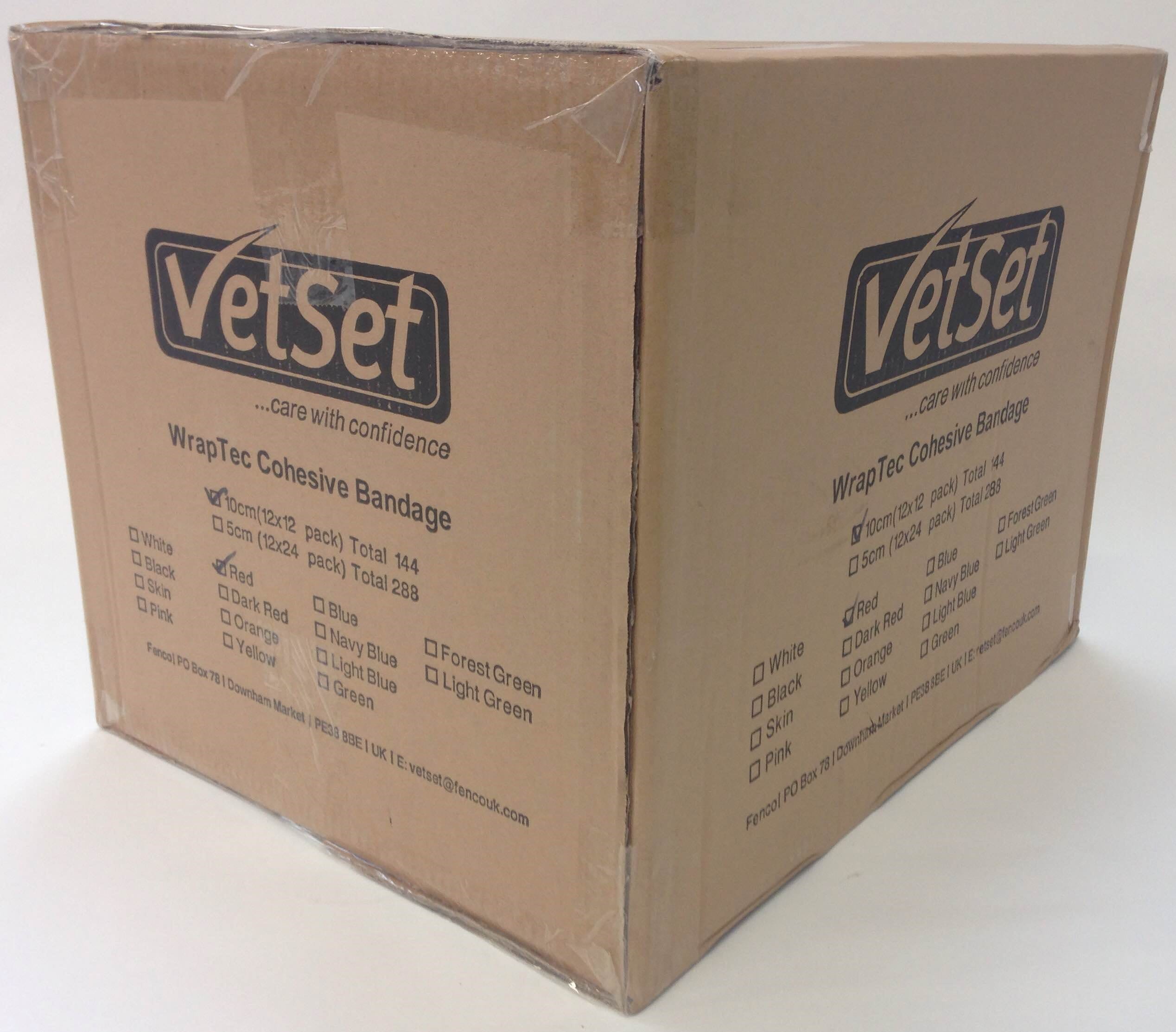 VetSet WrapTec Cohesive Bandage box packaging