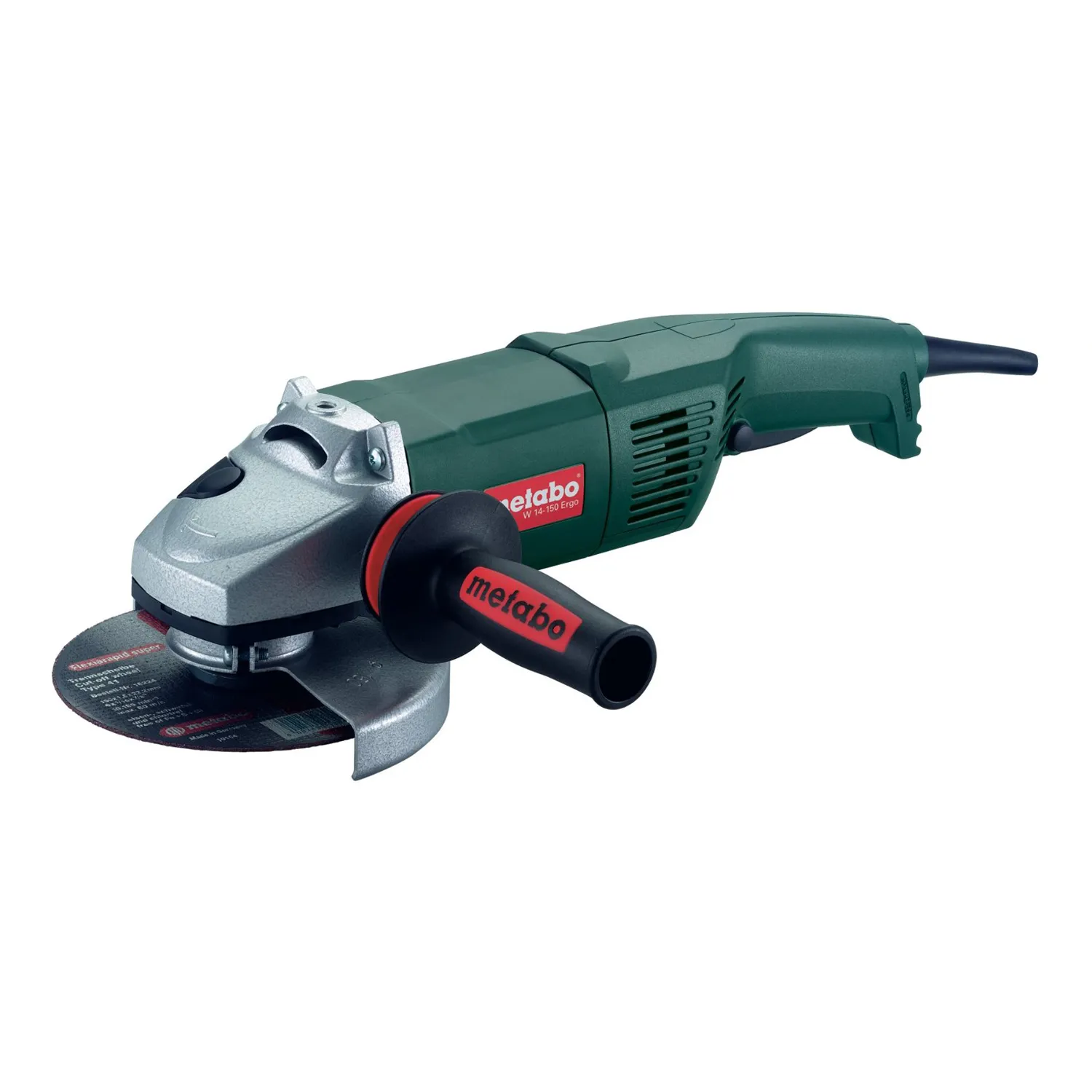 Electric angle grinder with red handle