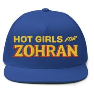 Hot Girls For Zohran Flat Bill Cap