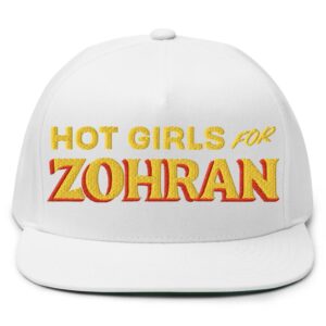 Hot Girls For Zohran Flat Bill Cap
