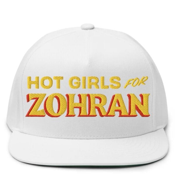 Hot Girls For Zohran Flat Bill Cap