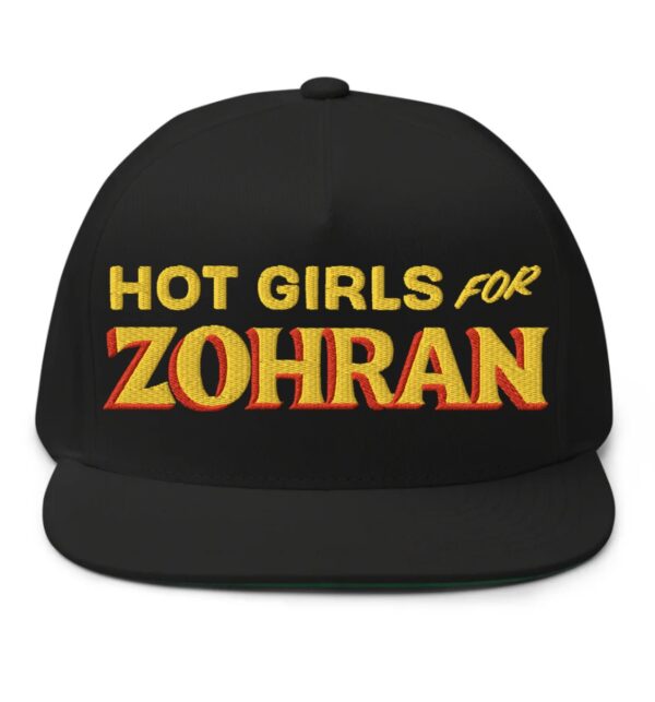 Hot Girls For Zohran Flat Bill Cap