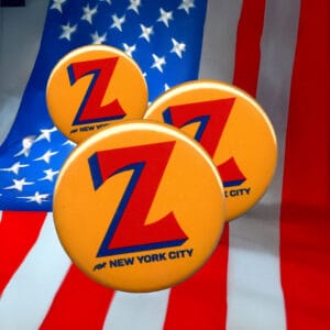 Z gold Zohran Mamdani New York City Mayor NYC 2025 Button