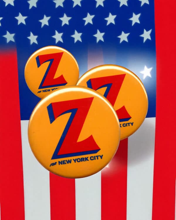 Z gold Zohran Mamdani New York City Mayor NYC 2025 Button