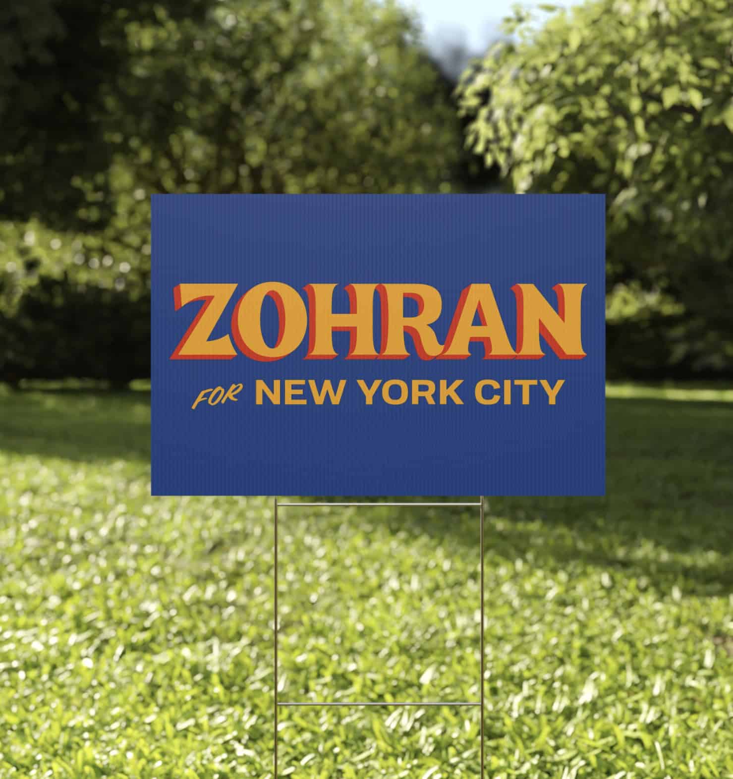 Zohran For New York City Yard Sign