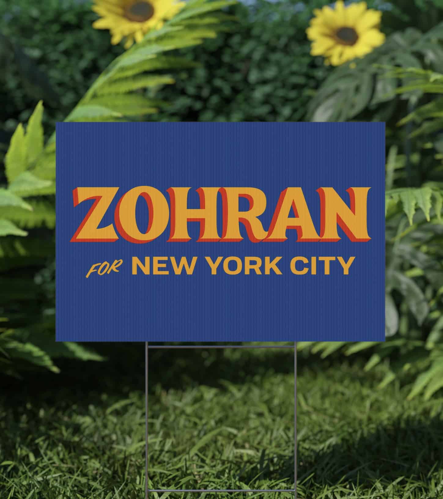 Zohran For New York City Yard Sign
