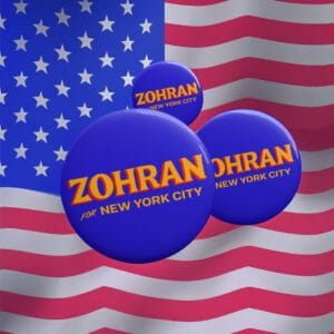 Zohran Mamdani For New York City Button Pin
