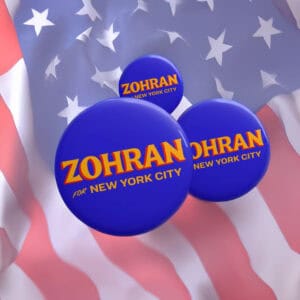 Zohran Mamdani For New York City Button Pin