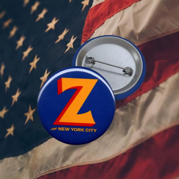 Zohran Mamdani New York City Mayor NYC 2025 AOC Bernie Sanders Button