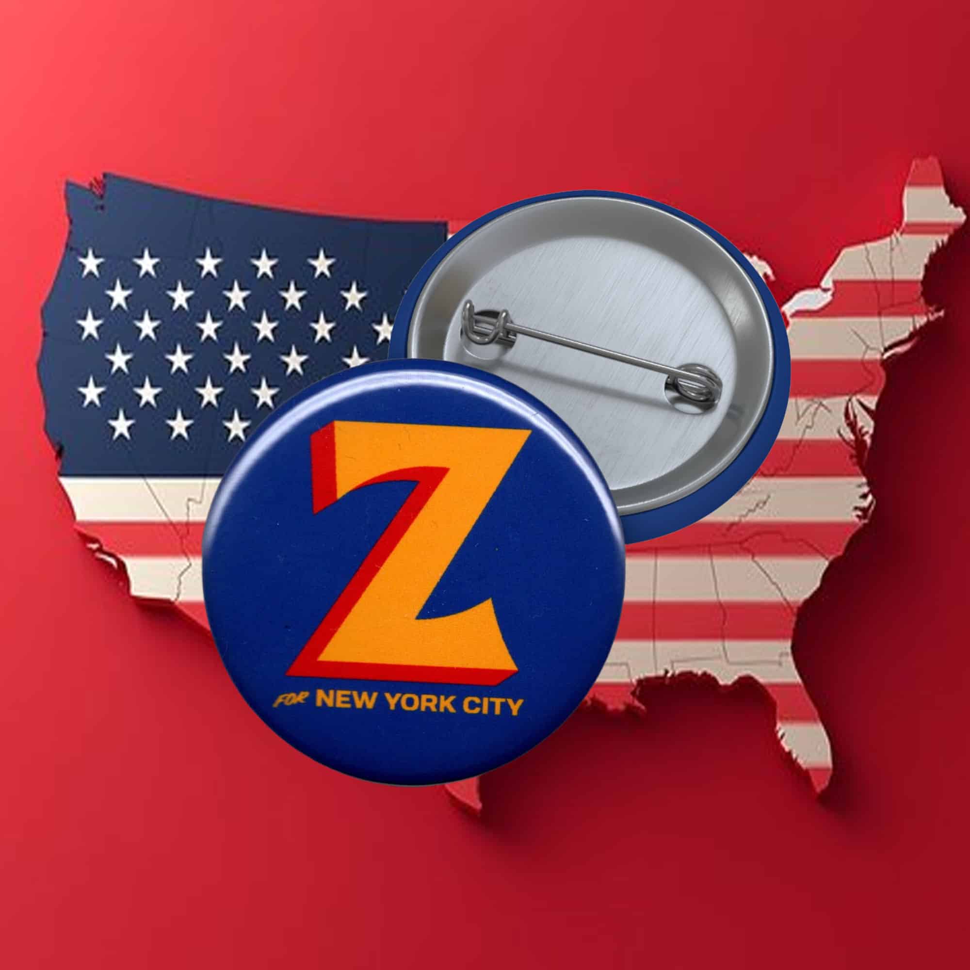 Zohran Mamdani New York City Mayor NYC 2025 AOC Bernie Sanders Button