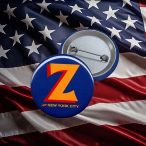 Zohran Mamdani New York City Mayor NYC 2025 AOC Bernie Sanders Button