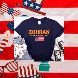 Zohran-Mamdani-for-New-York-City-Campaign-T-Shirt-with-USA-Flag