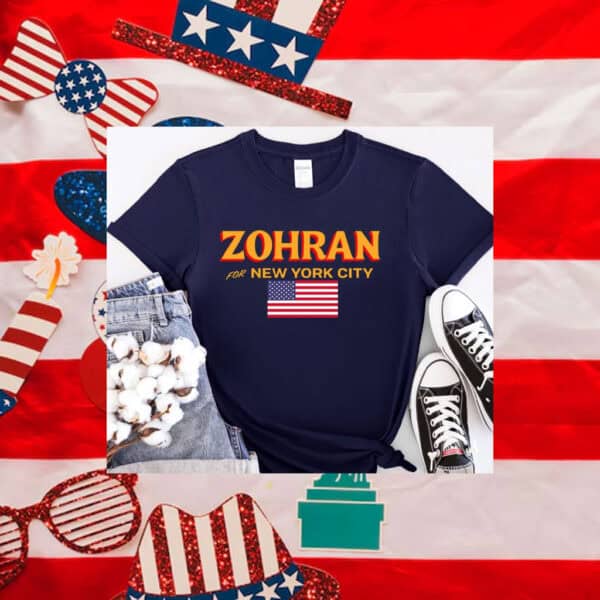 Zohran-Mamdani-for-New-York-City-Campaign-T-Shirt-with-USA-Flag