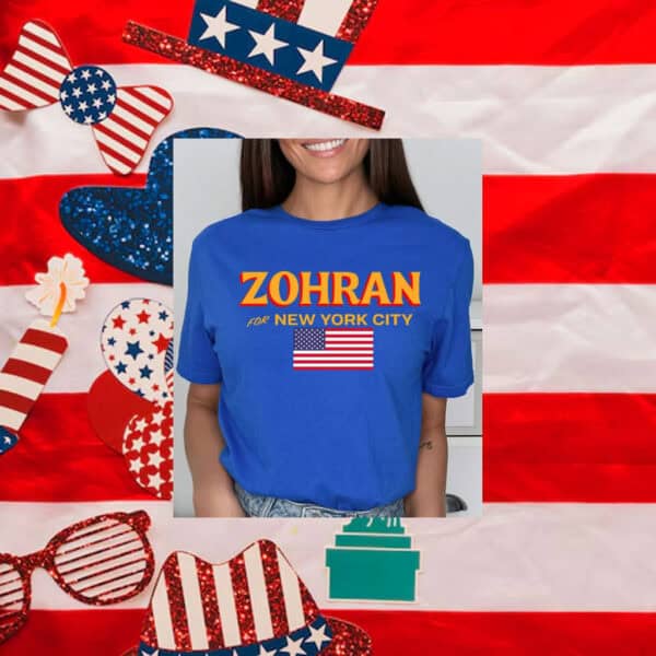 Zohran-Mamdani-for-New-York-City-Campaign-T-Shirt-with-USA-Flag-america