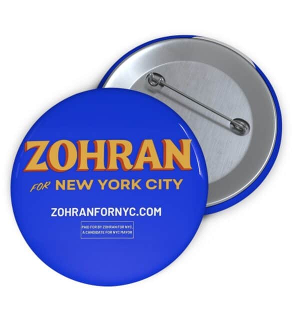 Zohran for New York City NYC’s First Muslim Mayor Button