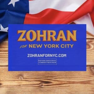 Zohran for New York City NYC’s First Muslim Mayor Flag