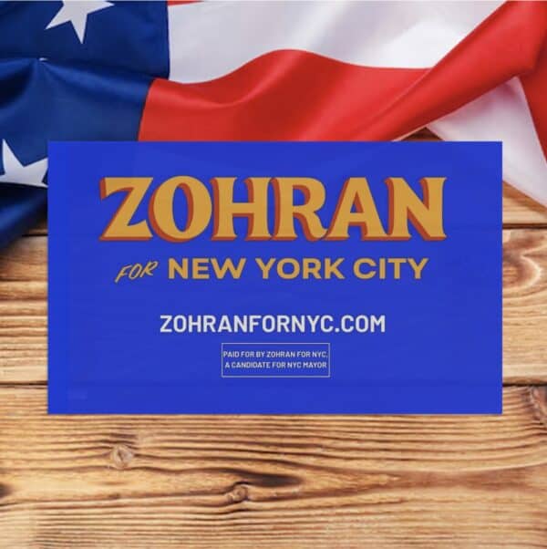 Zohran for New York City NYC’s First Muslim Mayor Flag