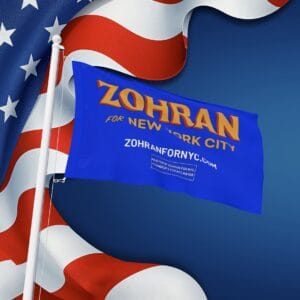 Zohran for New York City NYC’s First Muslim Mayor Flag