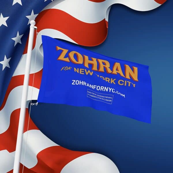 Zohran for New York City NYC’s First Muslim Mayor Flag
