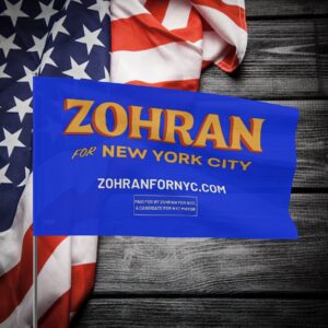 Zohran for New York City NYC’s First Muslim Mayor Flag