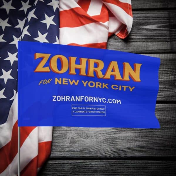 Zohran for New York City NYC’s First Muslim Mayor Flag