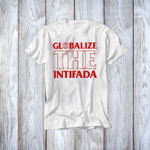Globalize the Intifada Shirt – Red Typography Solidarity T-Shirt