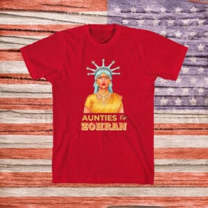 Official Aunties for Zohran Shirt – NYC Desi Pride Political Tee