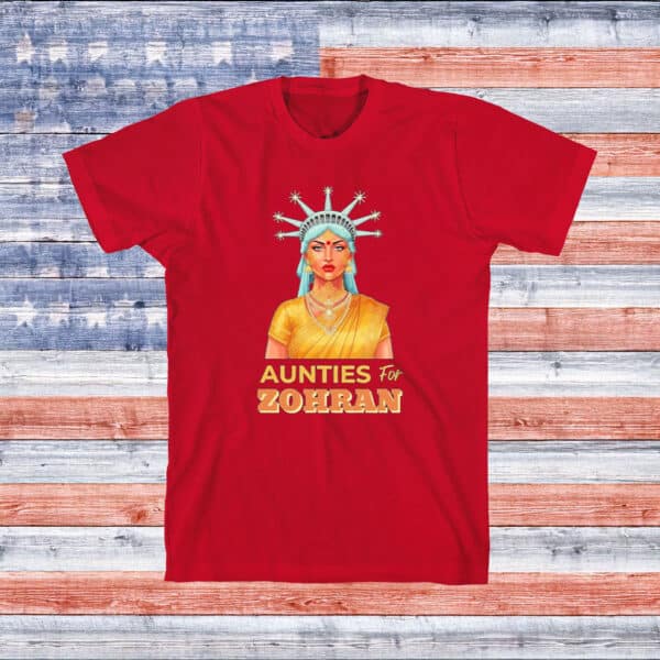 Official Aunties for Zohran Shirt – NYC Desi Pride Political Tee