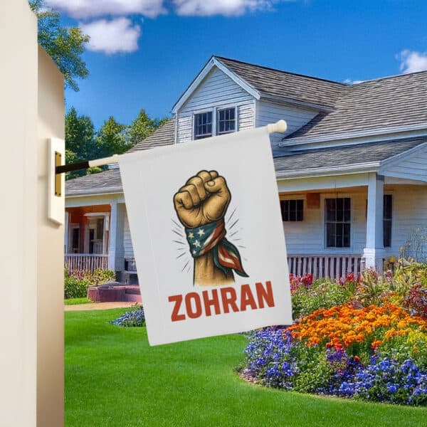 Progressive Power Garden Banner, Zohran Mamdani NYC Mayor Support Flag