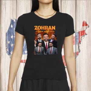 Vote Zohran, Freeze Rent, Progressive NYC Tee, Mayor Mamdani 2025 Collage T-Shirt
