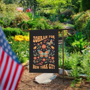 Zohran Fight For Us Garden Flag – Zohran for New York City Banner – Progressive Campaign Flag