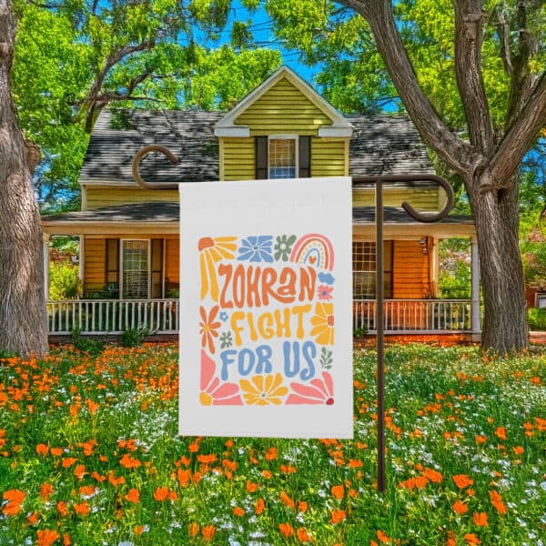 Zohran for New York City – Soft Pastel Campaign Banner, Subtle Zohran Fight For Us Flag