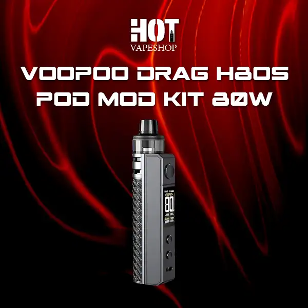 voopoo drag h80 s pod mod kit 80w-gray carbon fiber