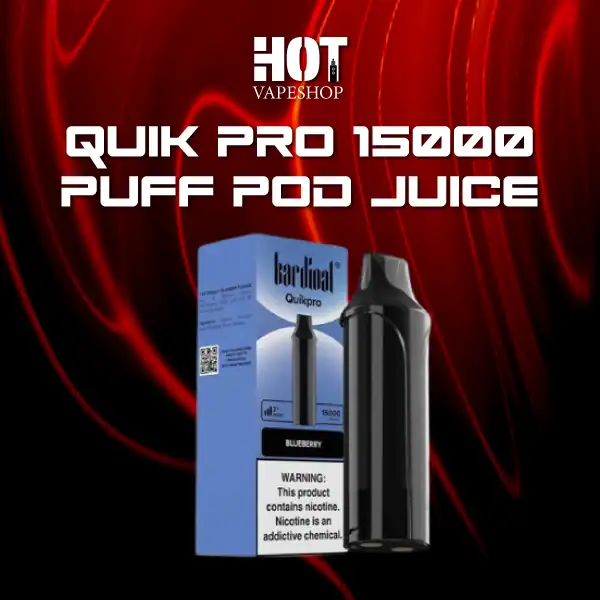 quik pro 15000 puffs pod juice blueberry