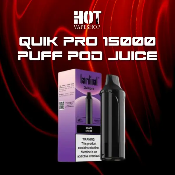 quik pro 15000 puffs pod juice grape lychee