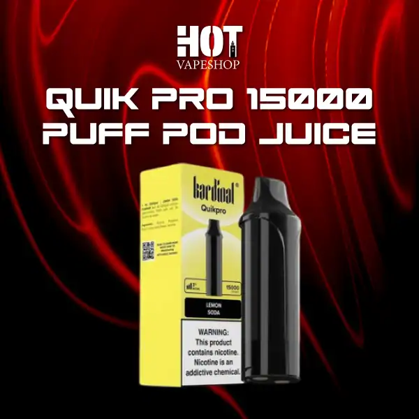 quik pro 15000 puffs pod juice lemon soda