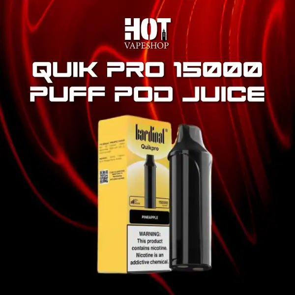 quik pro 15000 puffs pod juice pineapple