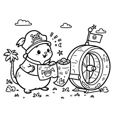 Alternative view of Pirates And Pets Colouring Book -50 Pages