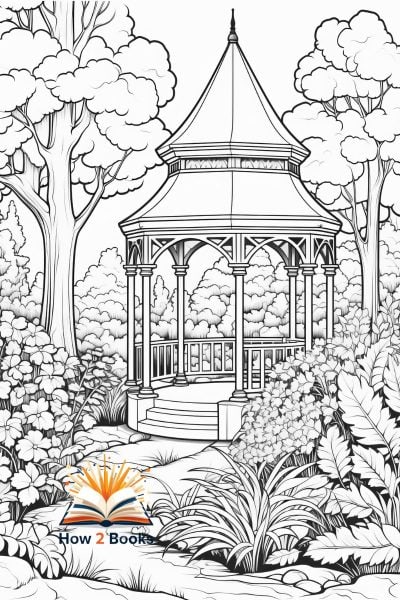 Alternative view of English Country Garden Colouring Pages For Adults