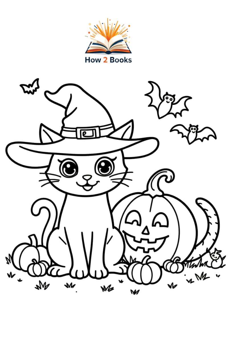 Halloween Colouring Book - Animal Friends 20 Pages - Image 2