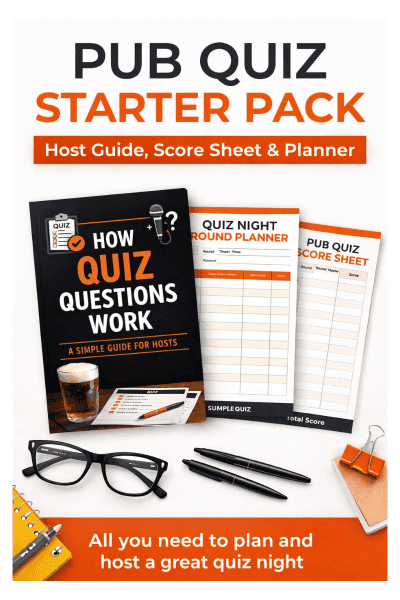 Pub Quiz Starter Pack: Host Guide, Score Sheet & Planner